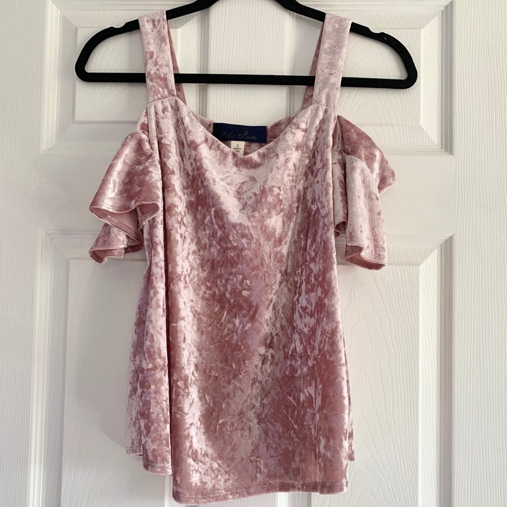 Blue Rain Francesca’s Crushed Velvet Top